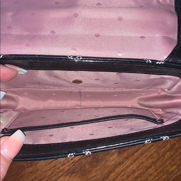 Kate Spade Quilted Crossbody Black White Gold - Picture 6 of 7